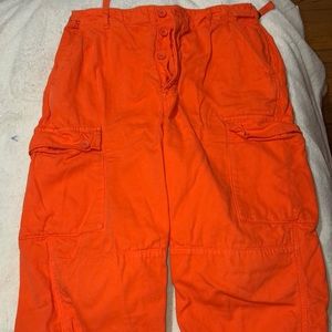 Top Shop Neon Orange Cargos